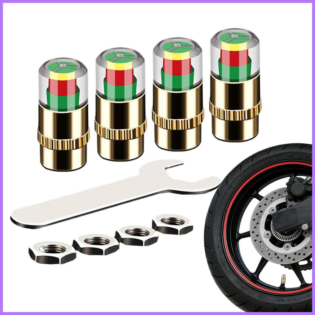 Tampas Do Monitor De Pressão Dos Pneus Inteligente 3 Cores Fácil De Ler Medidor Alerta De Ar Da Válvula Para Caminhão Su