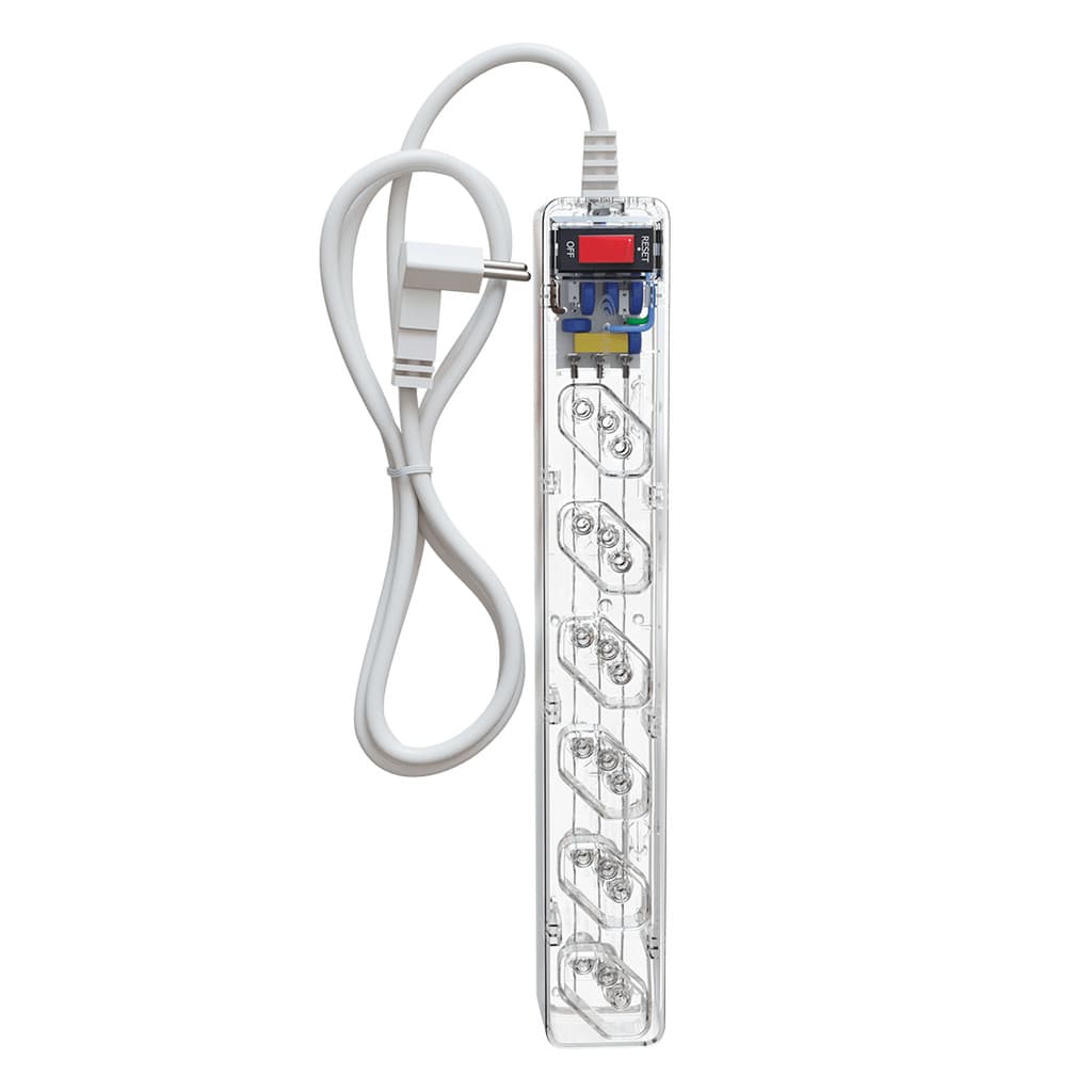 iCLAMPER Energia 6 LCF - Filtro de linha DPS com protetor contra surtos - bivolt 10 amperes - 6 tomadas