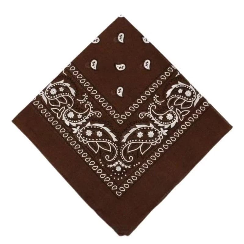 Bandana Marrom Lenço Faixa Estampado Moda Blogueira