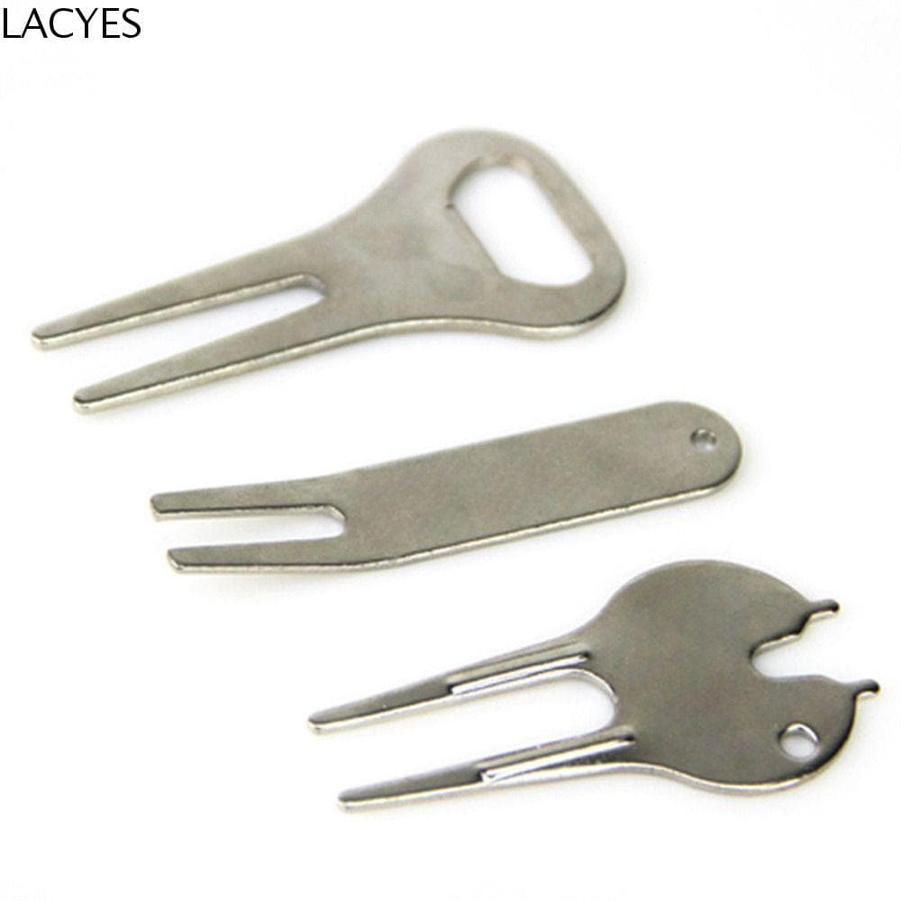 Ferramenta De Reparo De Divot LACYES , Forquilha De Golfe De Liga De Zinco Leve , Com Correntes De Contas , Garfo Verde 