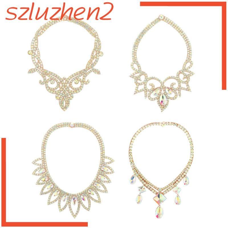 [Szluzhen2] Colar De Dança Do Ventre Joia Presente Strass Declaração Adulta Roupa Latina Brilhante Corrente De Reunião A