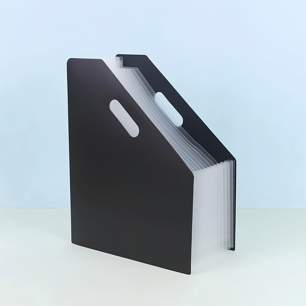 Pasta Sanfonada A4 13/25 Bolsos Expansível Formato Trapezoidal Grande Capacidade