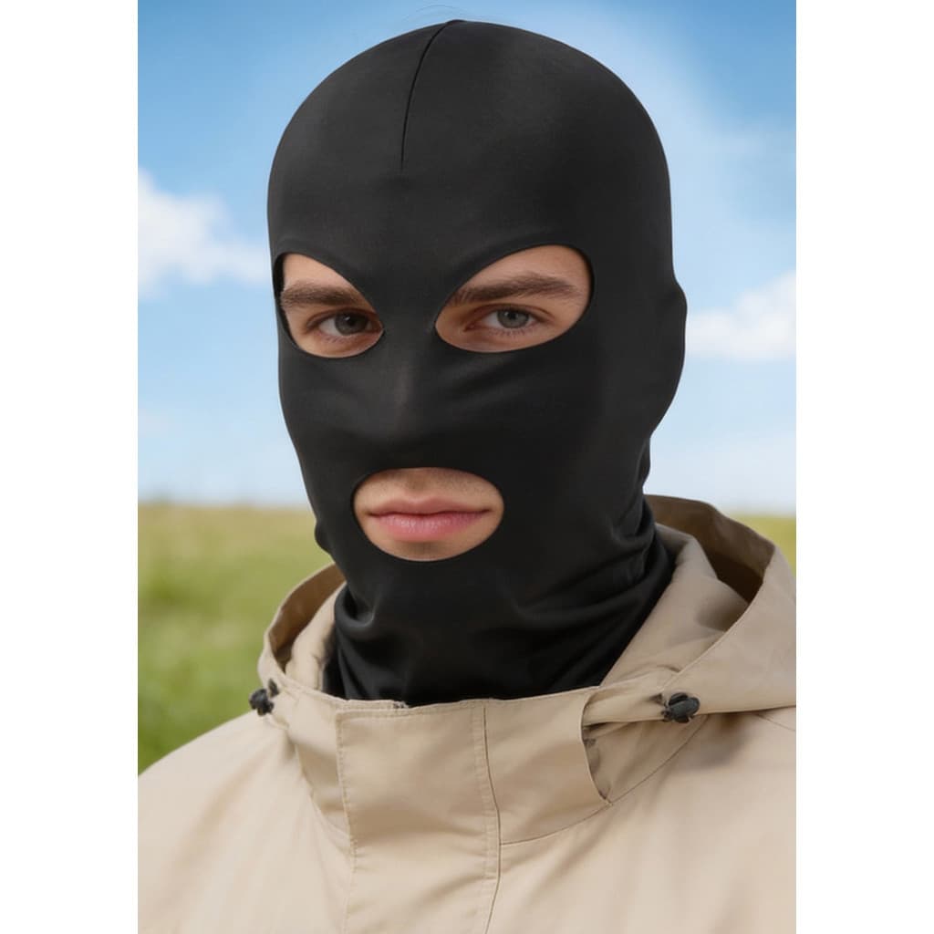 Máscara Facial Completa Fina Balaclava Verão Sem Costura Para Motocicleta Bicicleta Caça Ciclismo Boné Halloween