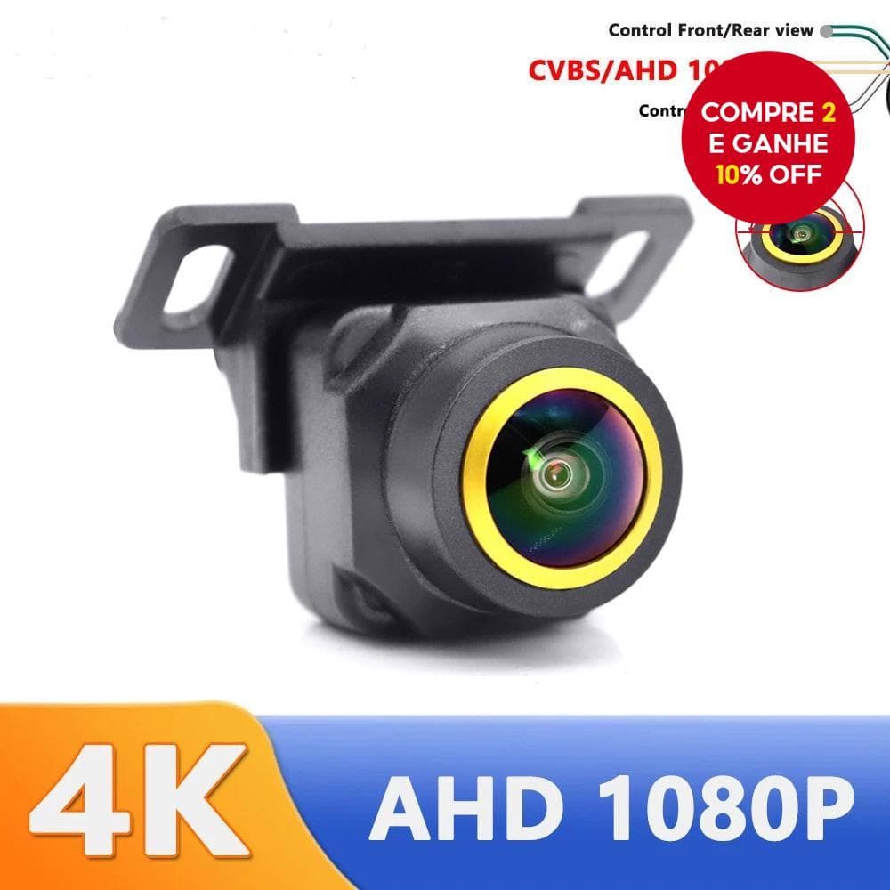 Câmera De Visão Traseira Do Carro Com Lente Olho De Peixe AHD 1080P 180 ° Noturna Grande Angular