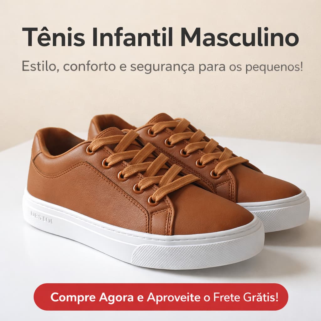 Tênis Infantil Masculino Casual Versátil Minimalista Solado Baixo Antiderrapante - Promoção Envio