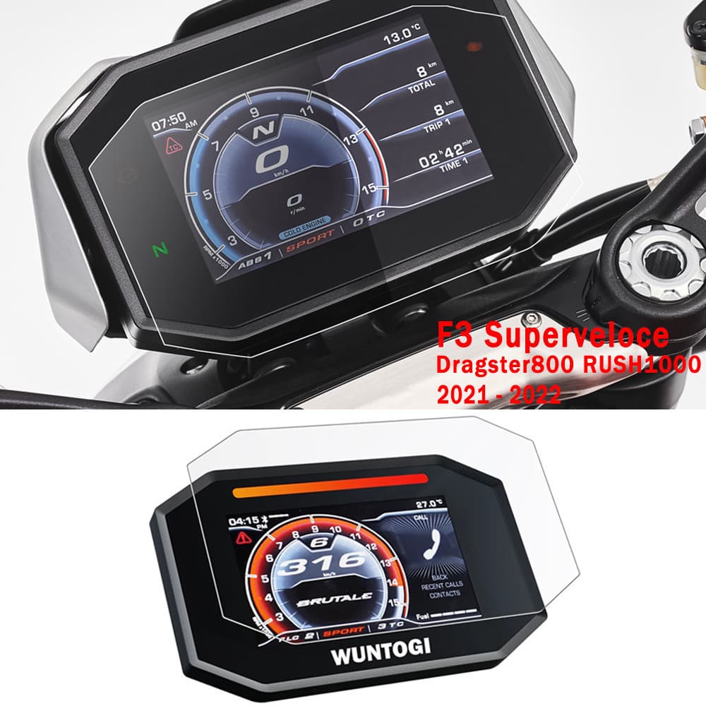 Para MV Agusta Dragster 800 F3 RUSH1000 Motocicleta Ultra-Claro Scratch Cluster Tela Painel De Proteção Instrumento Film