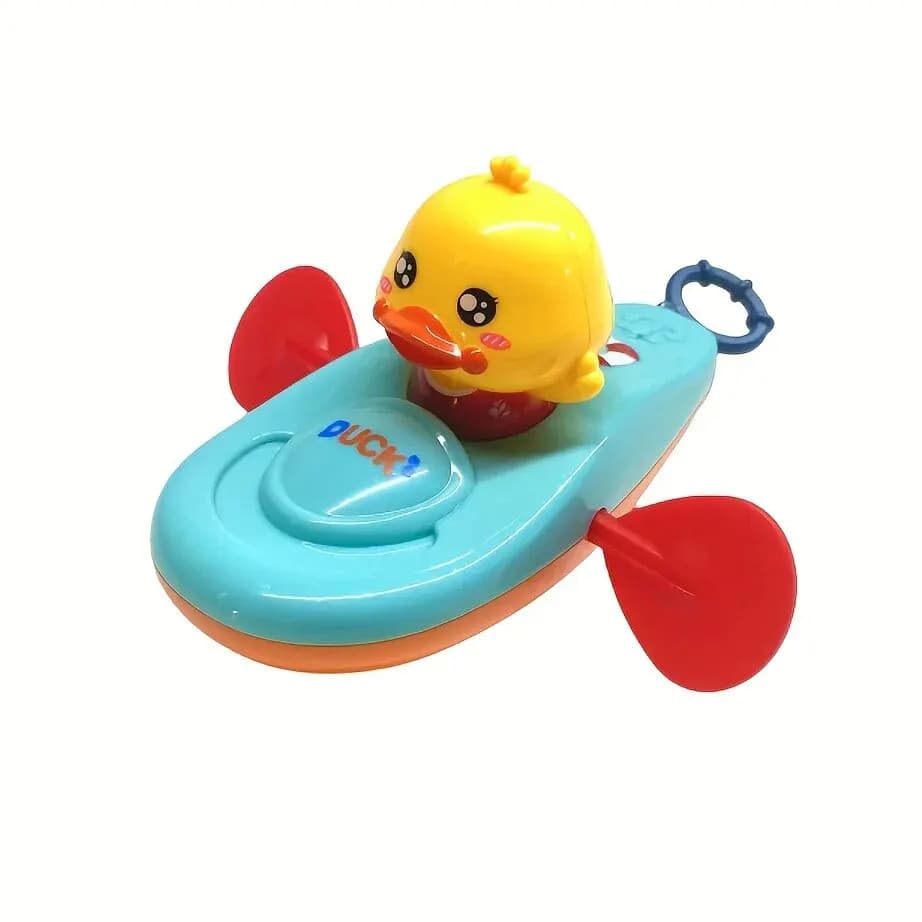 Brinquedo de Banho Pato a Corda (Wind-Up) – Diversão para Bebês e Crianças