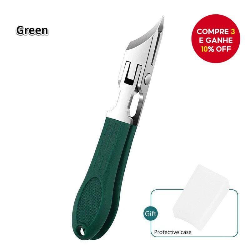 Alicate de Unhas Curvado em Aço Inoxidável, Cortador de Unhas de Mão e de Pé, Removedor de Cutículas Antiespumante.