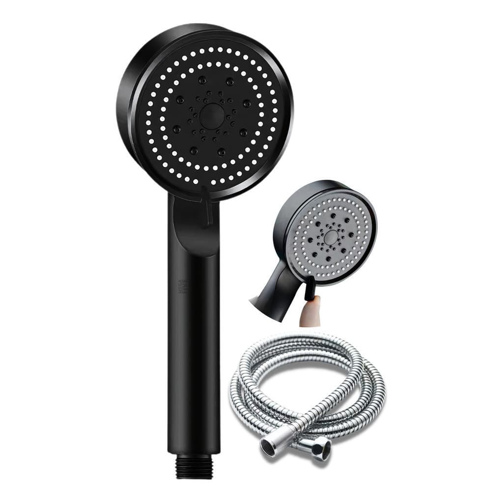 Ducha Lavatório Alta Pressão Preto + Mangueira