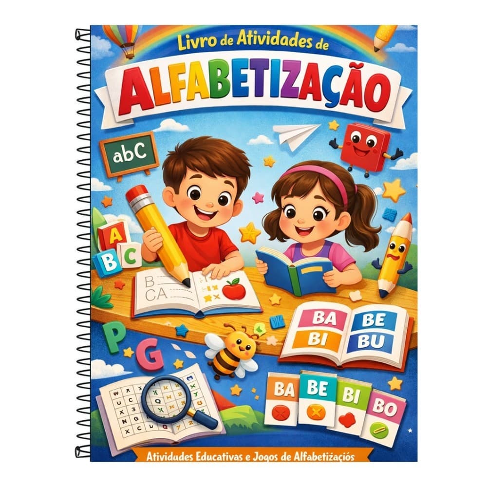 Apostila de Alfabetização Completa A4 – Método Prático para Aprender a Ler e Escrever