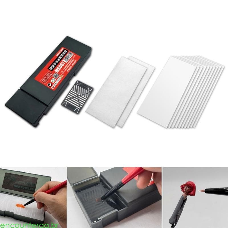 Encountera Organizadores Leves Materiais Arte Vários Slots Mistura Paletas Pintura Para Ambi