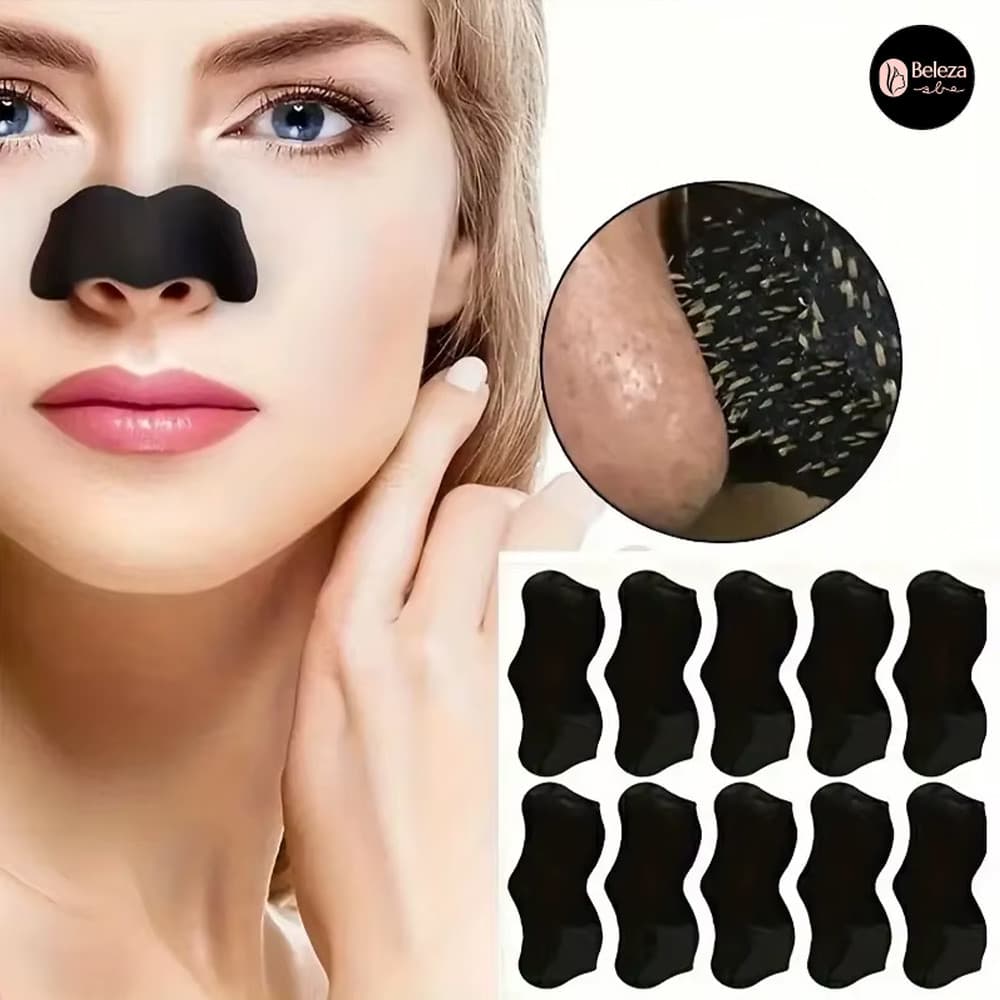 Máscara de Carvão para Nariz Remove Cravos e Limpa Poros Cuidados com o Rosto