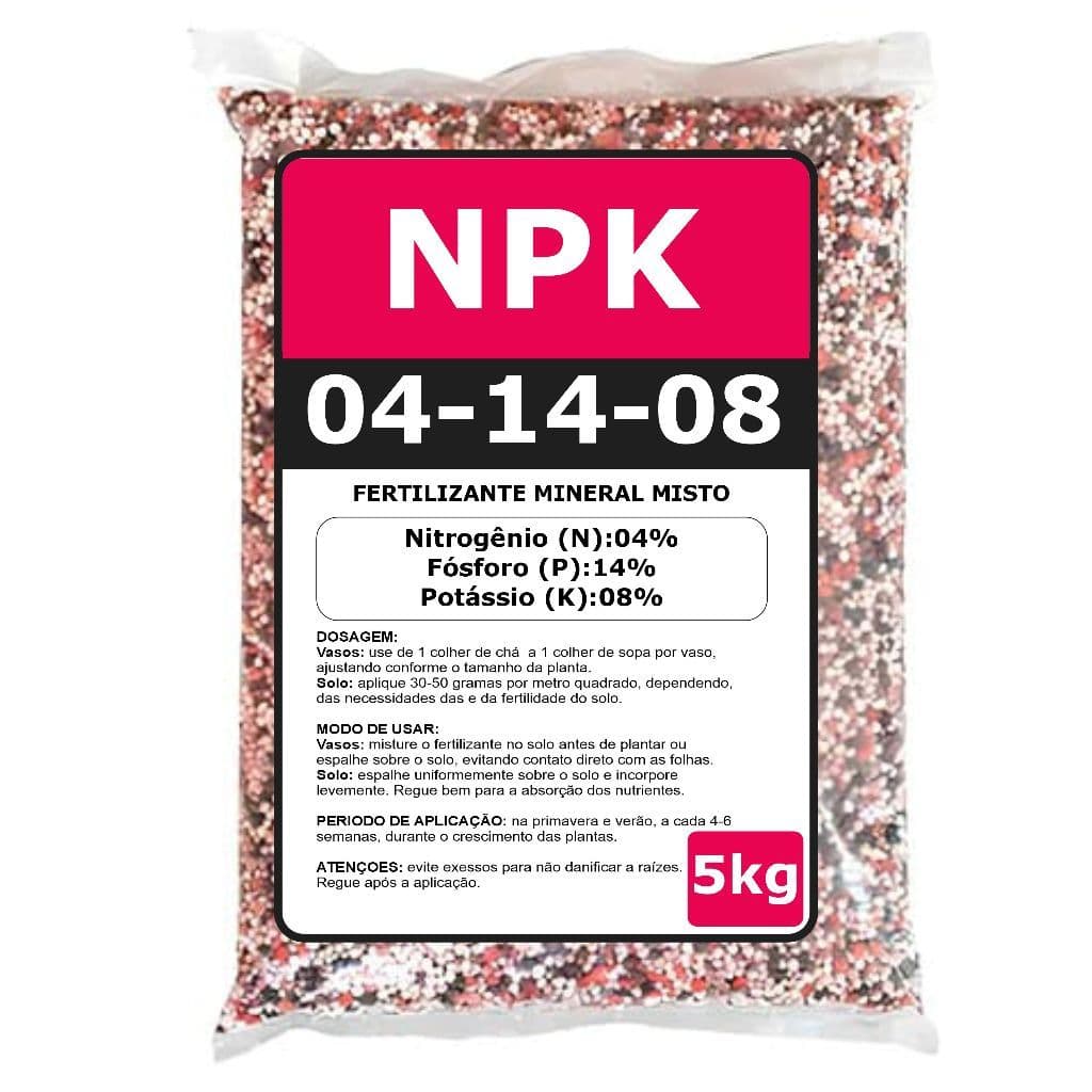 Adubo Fertilizante NPK 04-14-08 5Kg
