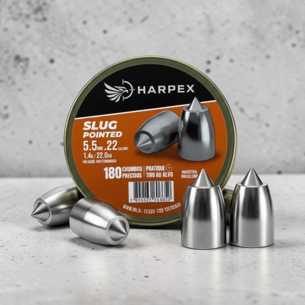 Chumbinho SLUG POINTED 5.5mm Harpex LATA - 180 und / LANÇAMENTO 2026