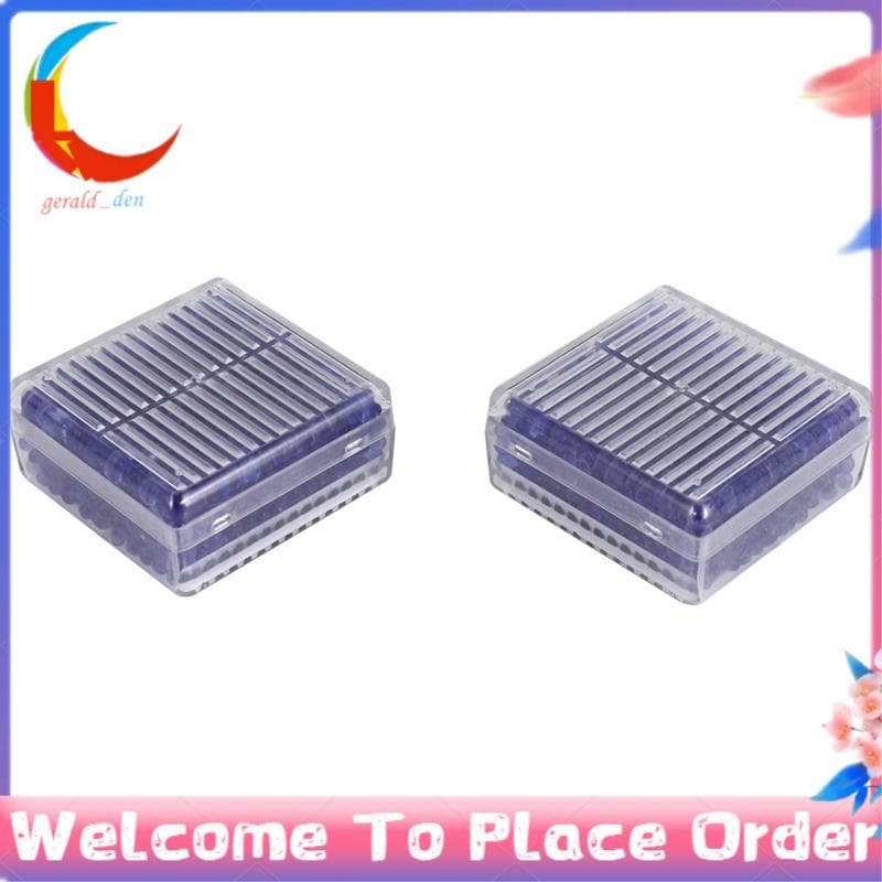 2pcs Azul Indicando Umidade Dessecante De Gel De Sílica Para Absorver Caixa Reutilizável