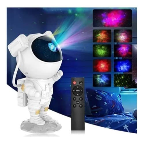 Luminaria Astronauta Projetor Galáxia Crianças Luzes Noturnas Estrelas