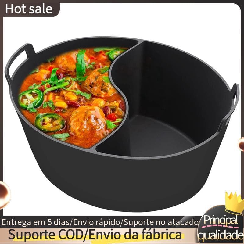Forro Divisor De Fogão Lento Adequado Para 6QT , Silicone Reutilizável , Fácil Limpeza E De Cozinha Oval Seguro Máquina 