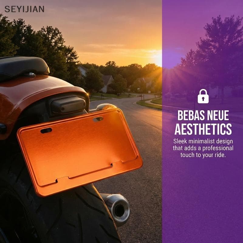 [EYS] Capa De Placa De Motocicleta Em Liga De Alumínio , Ajuste Universal , Antirroubo , À Prova De Intempéries , Para S