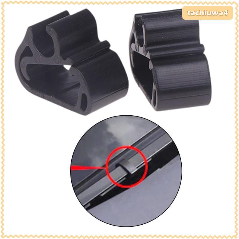 [Tachiuwa3] Braçadeiras De Fixação Clipes De Tubo De Spray De Braço De Limpador De Plástico Preto Peças Automotivas Para