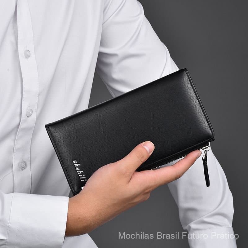 Carteira Masculina Longa 2025 Novo Modelo com Múltiplos Compartimentos para Cartões, Multifuncional, Slim, Porta-Cartões