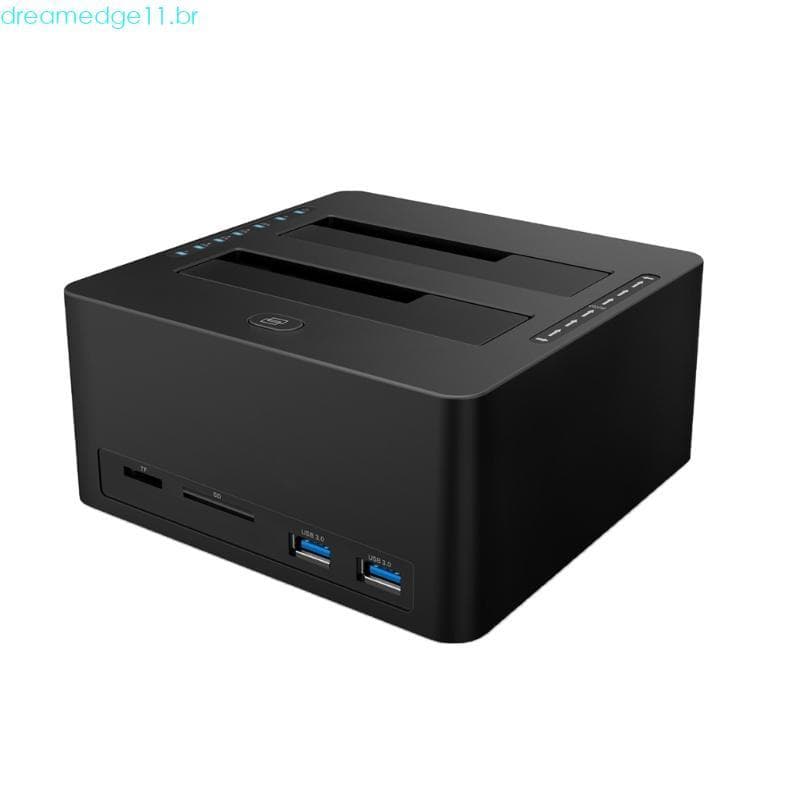 dreamedge11 USB3 0 2 Bay Disco Rígido Docking Station Clone Offline Para Leitor Cartão Discos Rígidos