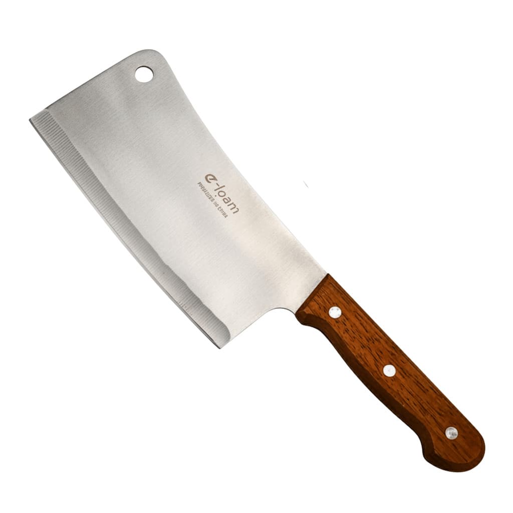 Faca Cutelo de Cozinha E-loam – Lâmina em Aço Inoxidável e Cabo de Madeira