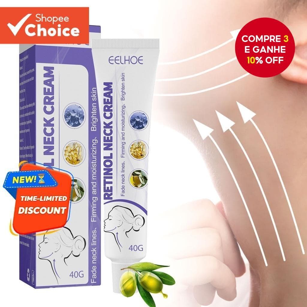 Creme Firmador E Antienvelhecimento Para Pescoço 40G | Escultura De Mandíbula , Redutor De Queixo Duplo Corretor De Linh