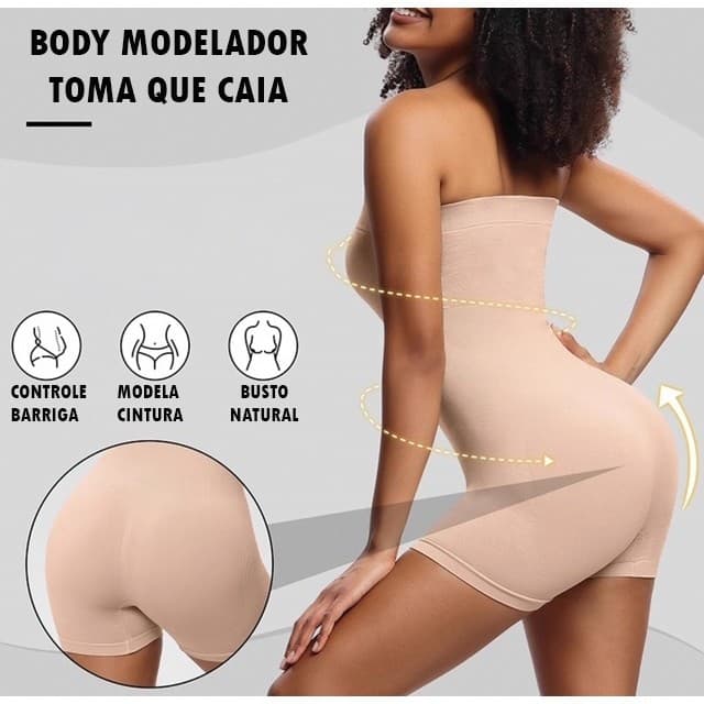 Macaquinho Modelador Tomara Que Caia Sem Bojo Empina Bumbum