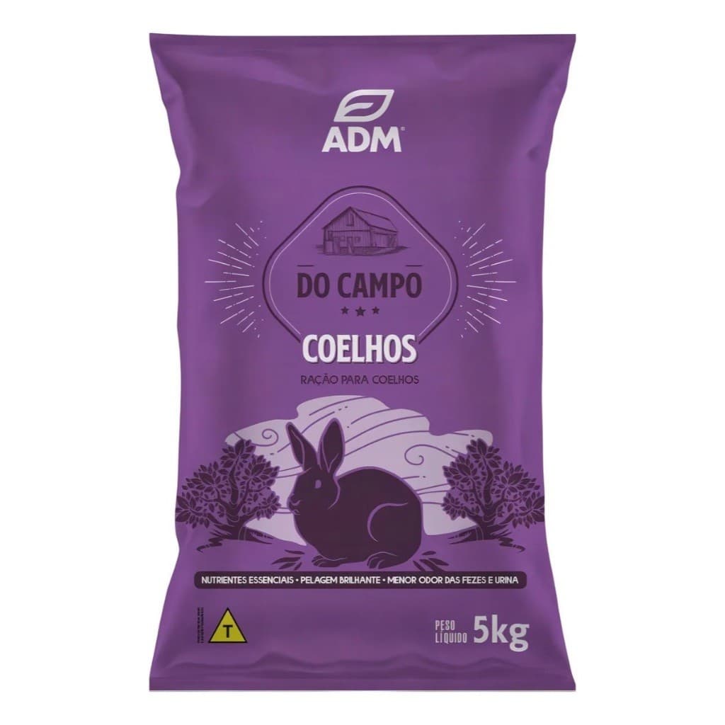 Ração Natural Adm Presence Para Coelhos Reduz Odor De Fezes 5kg
