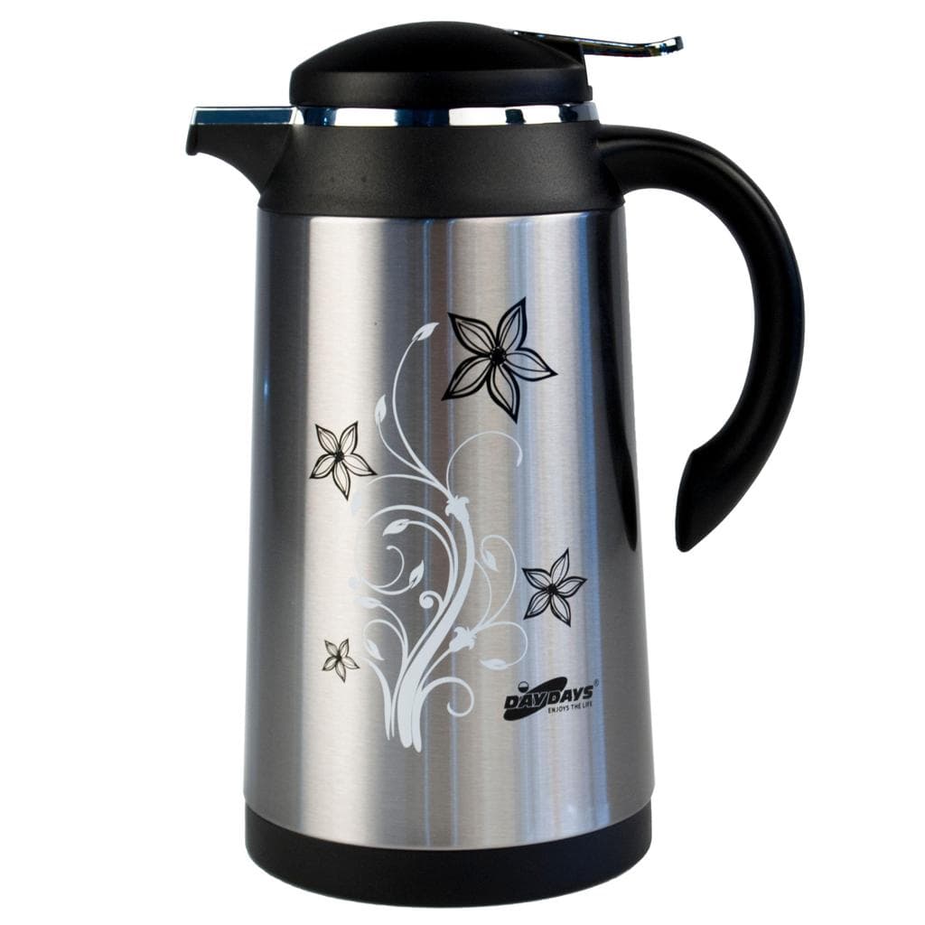 Garrafa Térmica Inox 1L. Ampola de Vidro e Gatilho-Daydays