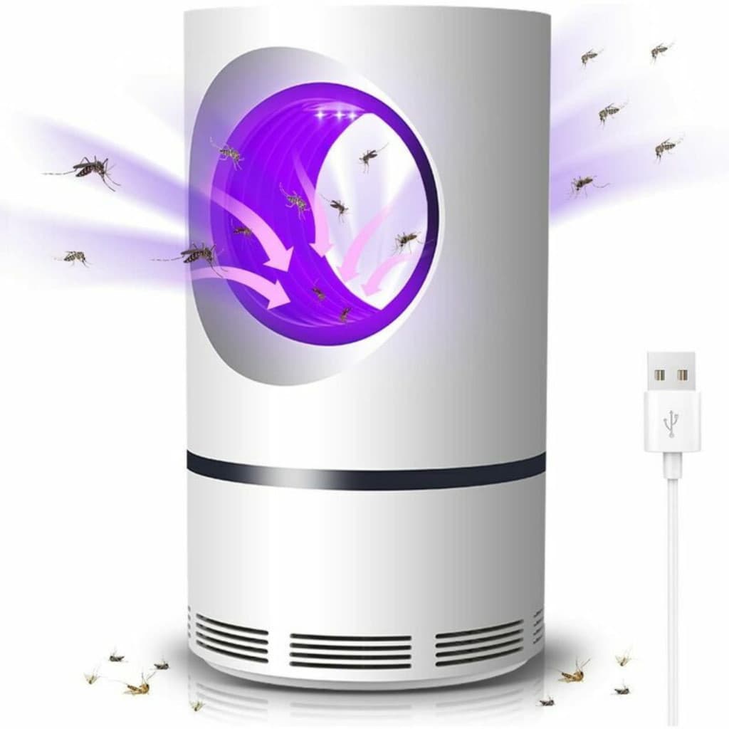Armadilha Mata Mosquito Elétrico Lâmpada UV Sucção Fotocatalisador Repelente de Insetos USB Silencioso para Quarto Bebe