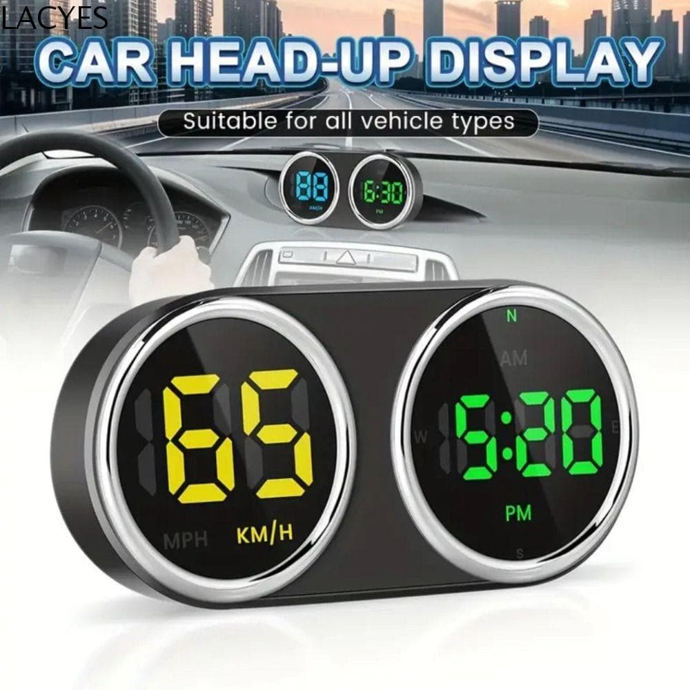 LACYES HUD Carro Head Up Display , 2 Em 1 Relógio Digital GPS Velocímetro Do , Plug & Play Medidor De Velocidade Veículo