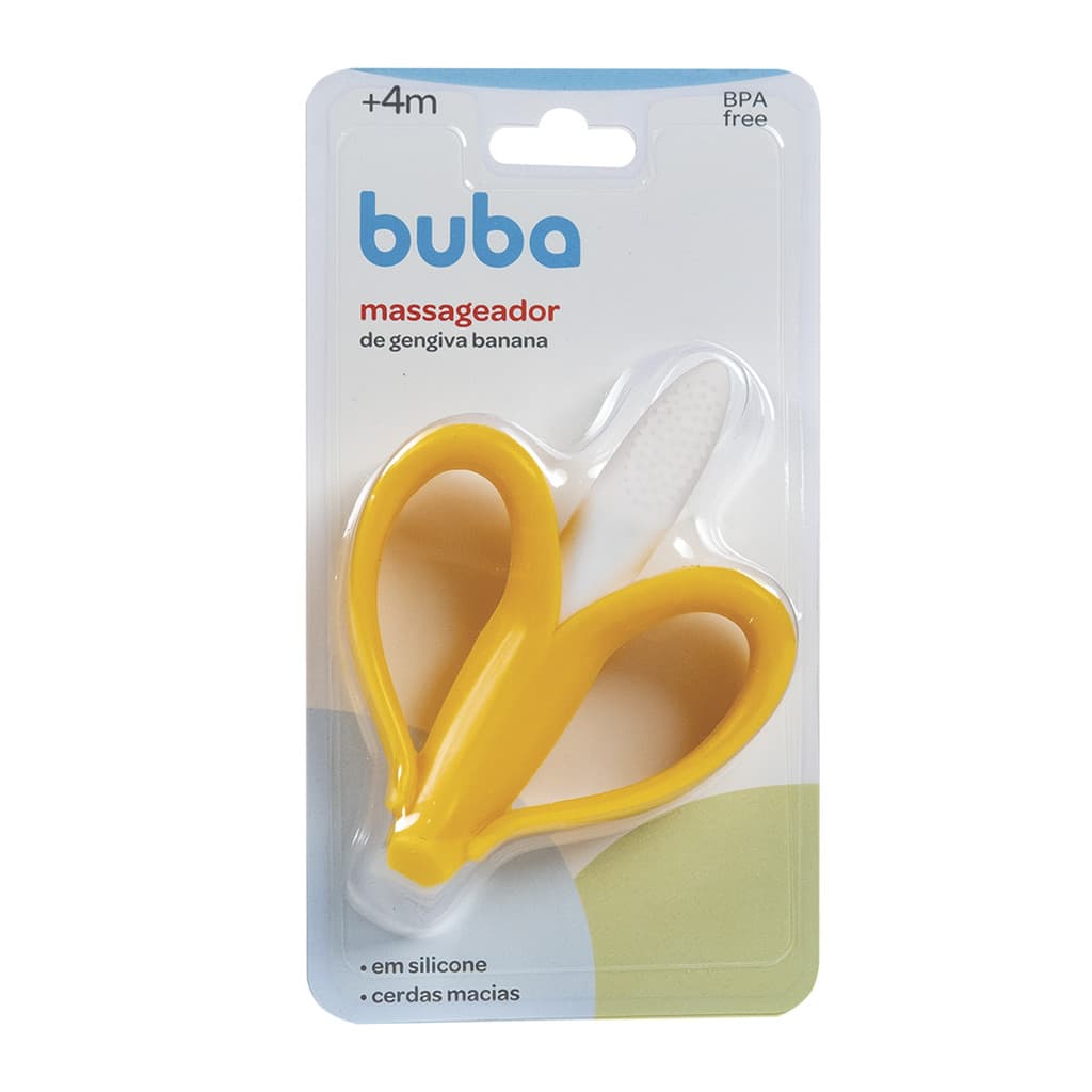 Massageador de Gengiva Buba Banana +4 Meses 1 Unidade