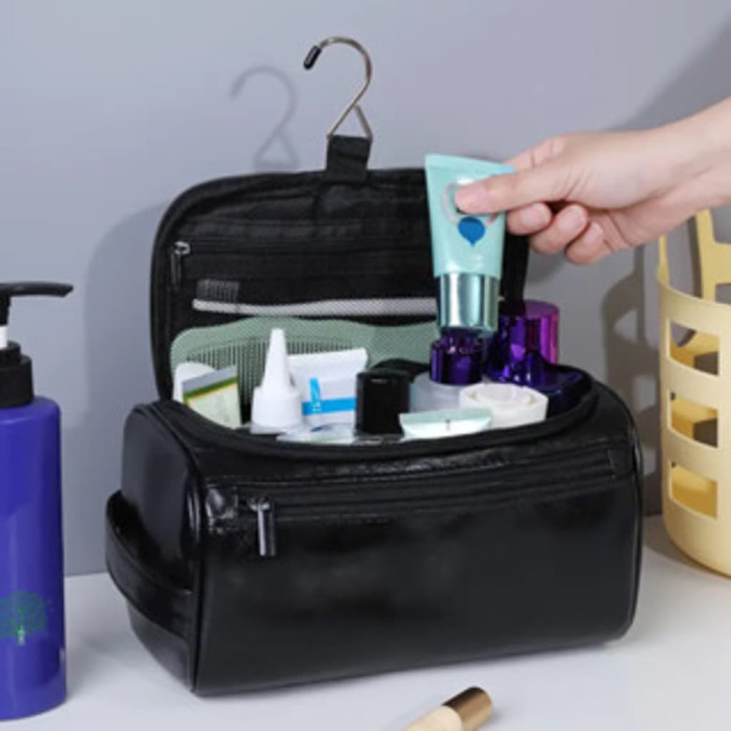 Bolsa Necessaire Grande Impermeavel Feminina Masculina Ideal Para Viagem - Couro Sintético ANA