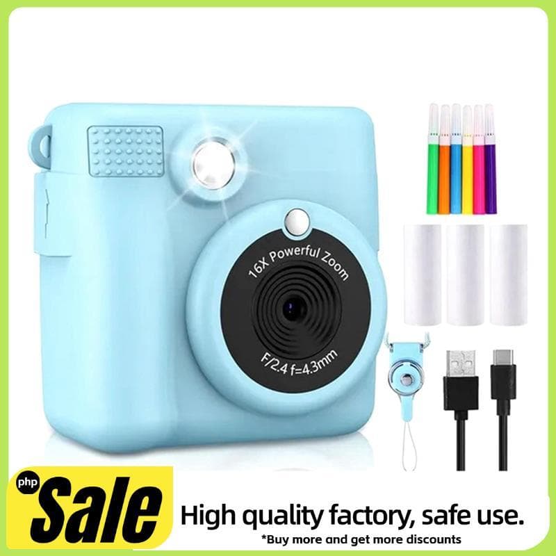 Câmera De Impressão Térmica Portátil Mini Moda Presente Infantil Sem Cartão De Memória 32G Para Foco Automático Instantâ