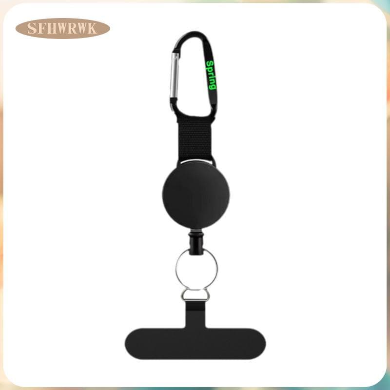 [Fhwrwk] Chaveiro Retrátil Cordão Para Telefone Linha De Aço Com Trava Mosquetão Correia Antirroubo Fio PP Durável Escri