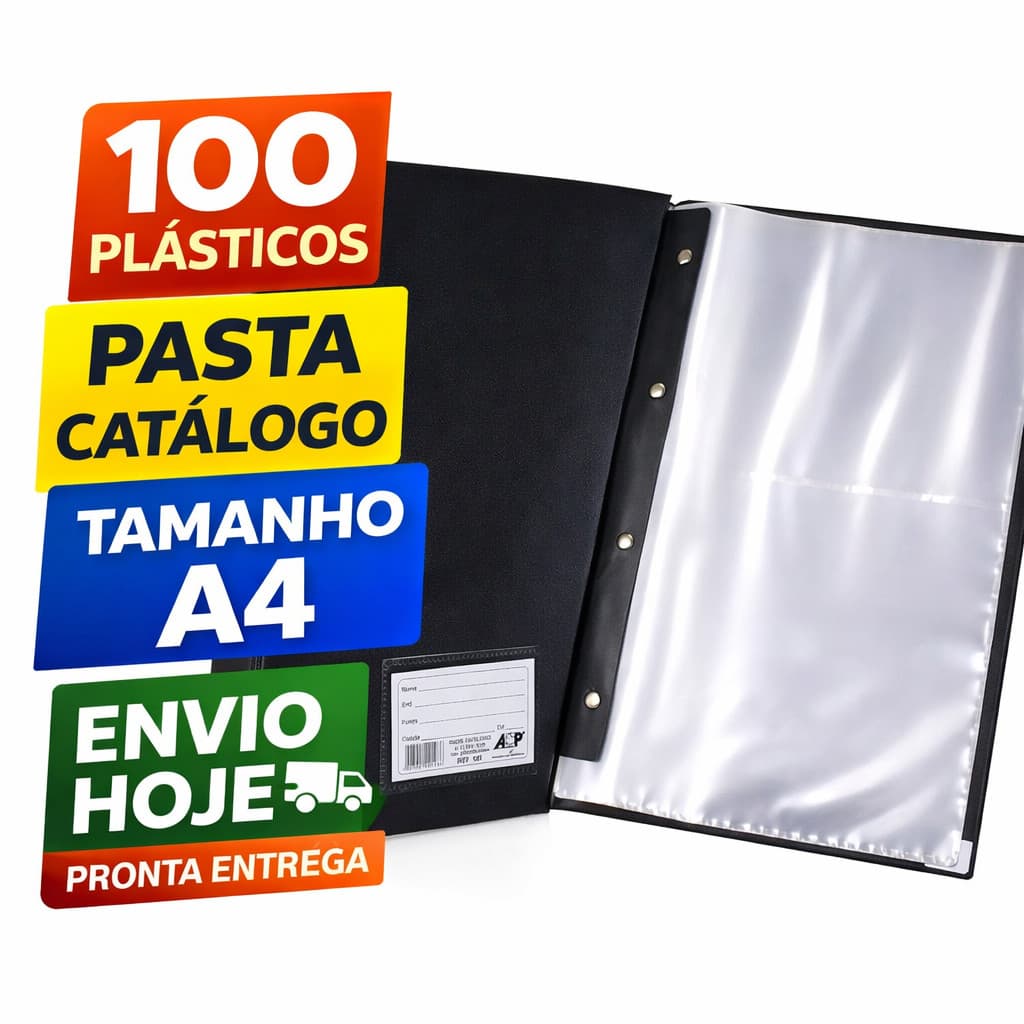 Pasta Catálogo Ofício com 100 envelopes da ACP