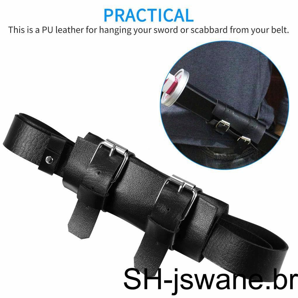 Decoração de Cinto para Espada, Acessórios para Fantasia de Cosplay, Capa de Cinto de Espada em Couro 0YEH