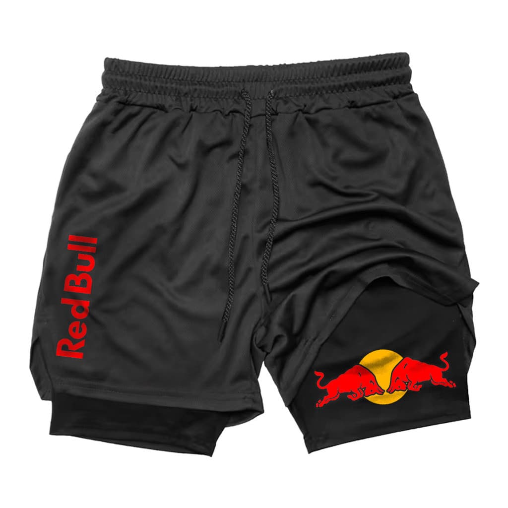 Short 2 em 1 Masculino com Proteção UV e Compressão Bermuda para Academia e Corrida