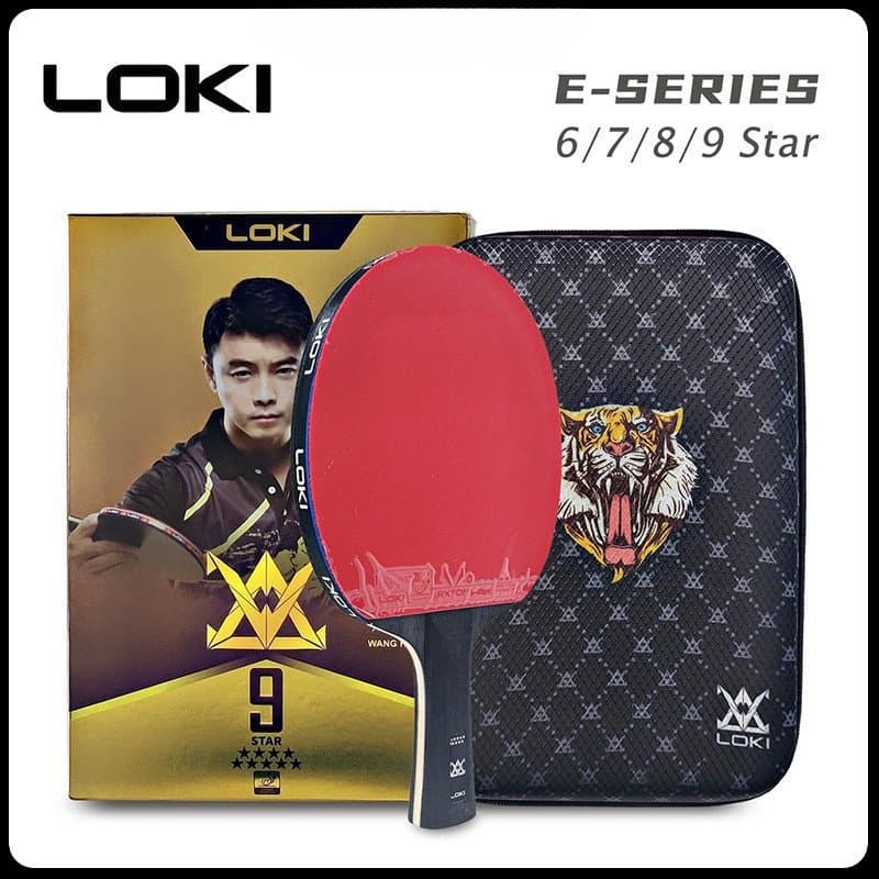 Raquete de Ping Pong Profissional 3COJ Loki 7/8/9 Estrelas com Bolsa Original Ataque-Loop Alta Aderência Carbono Raquete
