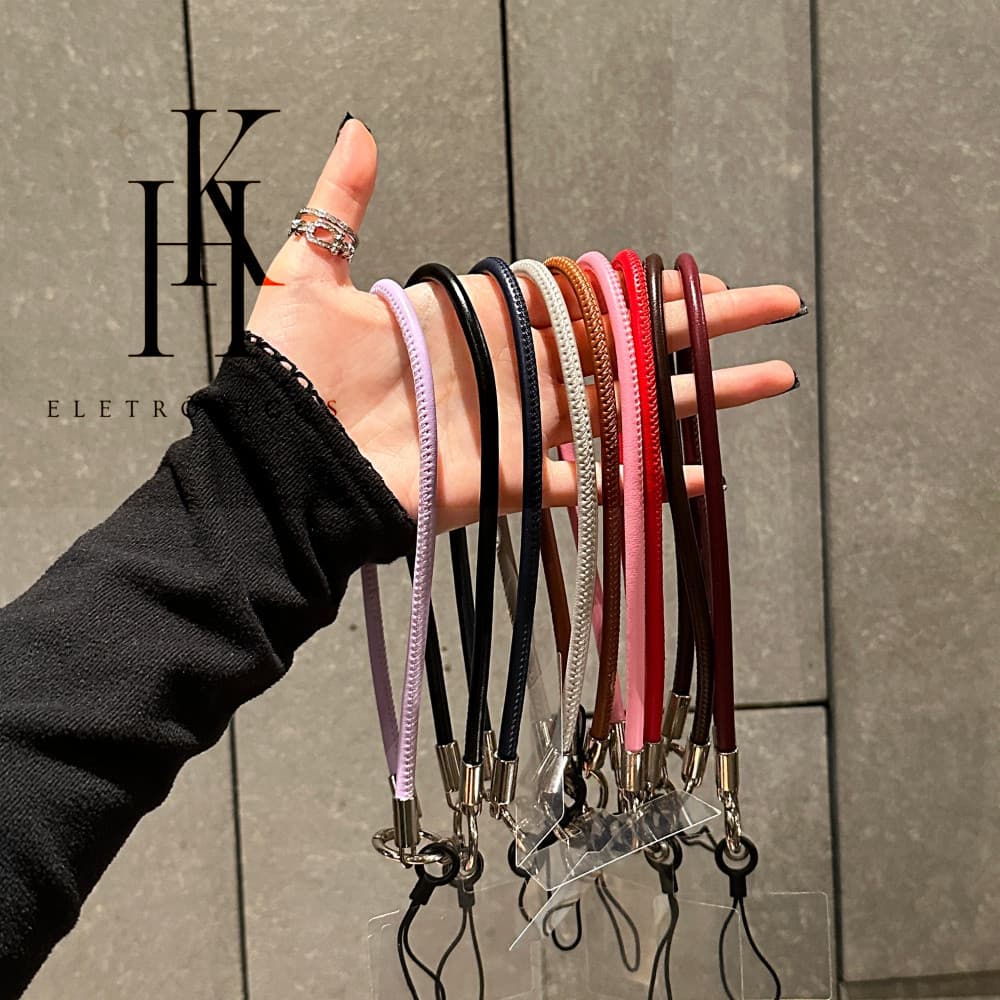 Cordão para celular de última geração, conector de metal, pulseira feminina, resistente, anti-perda, cordão para celular