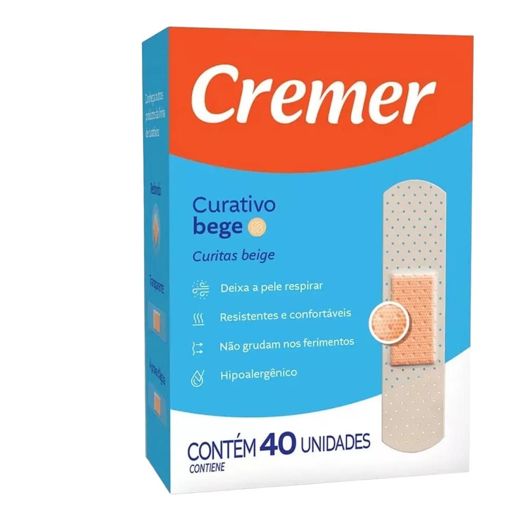 Curativo Cremer Bege Hipoalergênico Com 40 Unidades