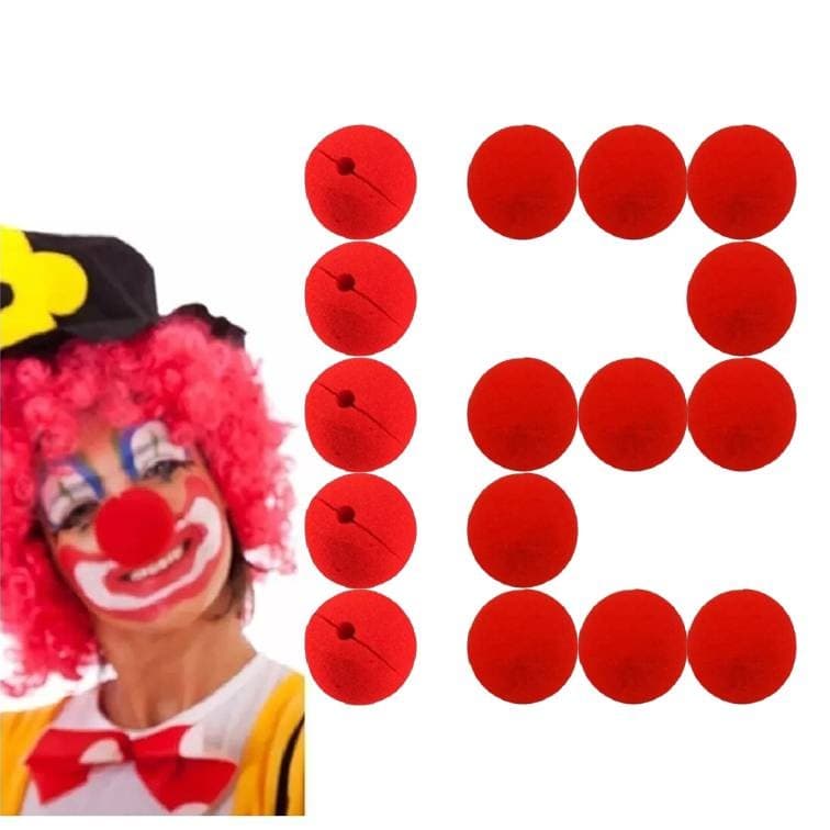 12 Unidades Nariz de Palhaço Espuma