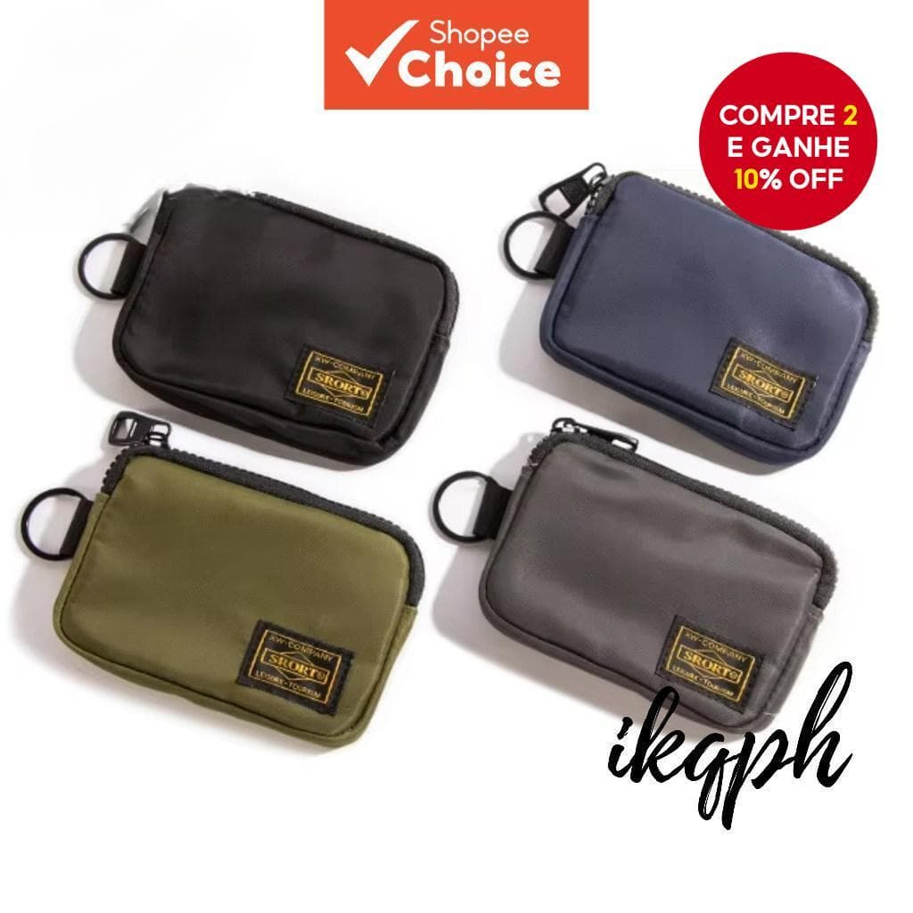  Homens Mulheres Moda Bolsa Pequena Estilo Trabalho Porta-moedas Casual Bolsa Fone de Ouvido Completa​