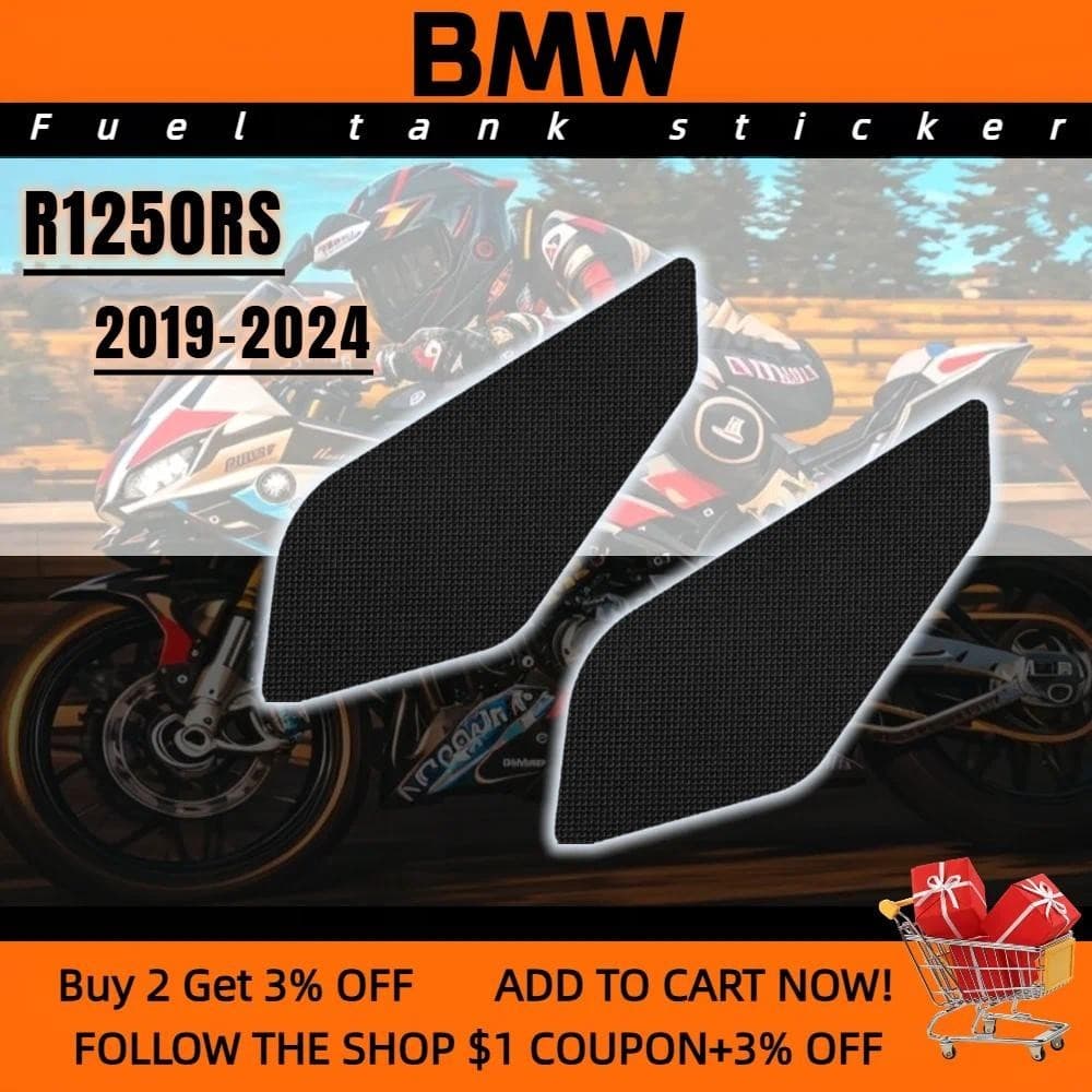 Para BMW R1250RS 2019-2024 Almofada Do Tanque Da Motocicleta Anti Deslizamento Lateral De Combustível Protetor Adesivos 