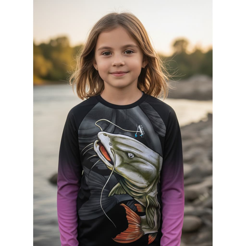 Camisa de Pesca Infantil UV50+ Pirarara Aurora Selvagem
