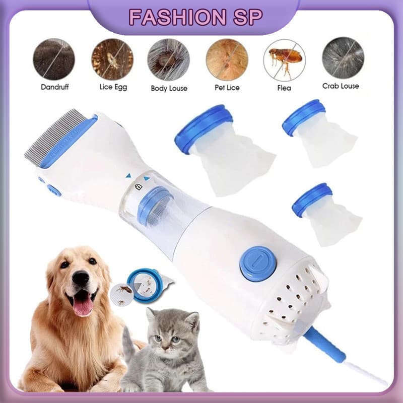 Escova Elétrica Para Remoção De Piolhos E Ovos Uso Infantil E Pet Segura Prática Reutilizável