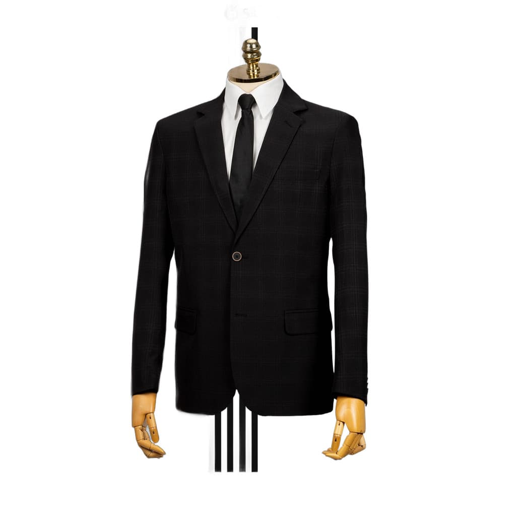 Terno Microfibra Preto xadrez