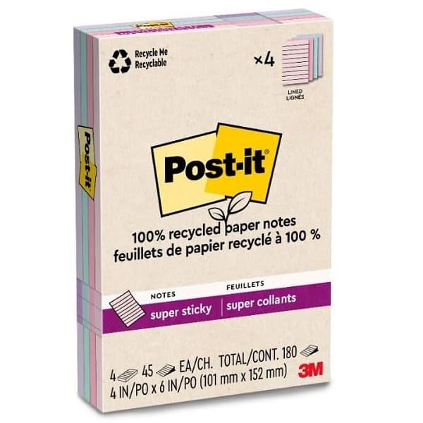 POST-IT Notas 4621R Coleçao Viajar 4 Blocos 101MM  X 152MM