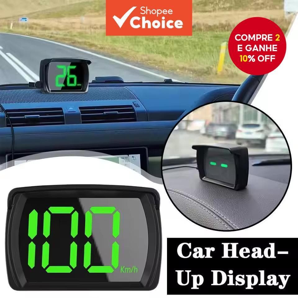  Car GPS HUD Projetor de Head Up Display Universal Digital Velocímetro Km/h Medidor de Velocidade com Fonte Grande Peça